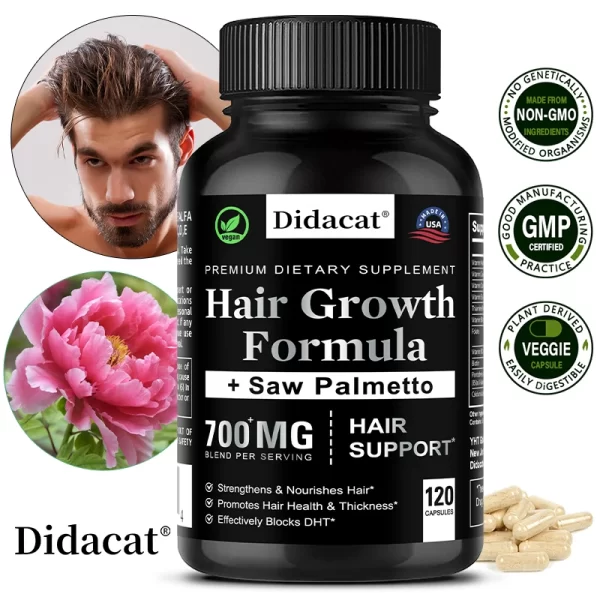 Hair Loss Supplements for Men & Women with Biotin and Saw Palmetto